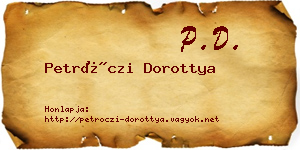 Petróczi Dorottya névjegykártya