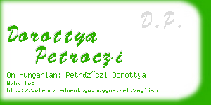 dorottya petroczi business card